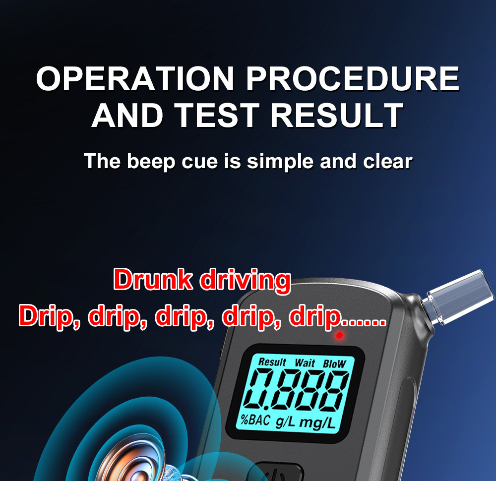 New Alcohol Tester Portable S+ Drunk Driving Special Alcohol Tester Home Air-Blown Personal Wine Tester