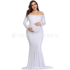 アマゾンebay爆発妊婦写真撮影ワンピース妊婦写真雪紡織モップ写真スカート