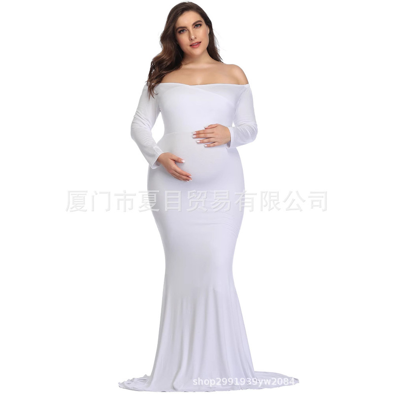 アマゾンebay爆発妊婦写真撮影ワンピース妊婦写真雪紡織モップ写真スカート|undefined