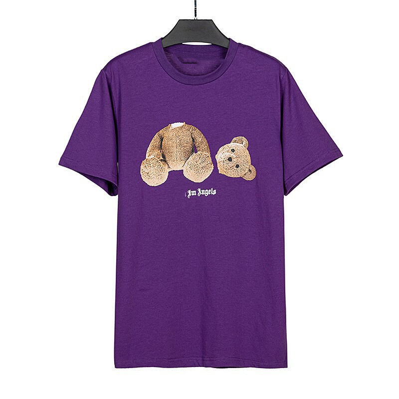 Authentic Pa Palm Angels Pa Headless Bear Print Short-Sleeve Trendy Brand Spring/Summer Loose T-Shirt for Men Wholesale