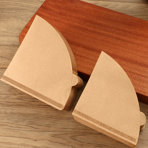 V01V02 hand-brewed coffee filter paper with ears, original color filter paper, 100 pieces of conical drip coffee filter paper