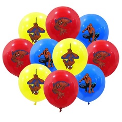 クロスボーダースパイダーマンテーマバルーン 12inch 漫画バルーン子供の誕生日バルーンパーティー装飾ラテックスバルーン