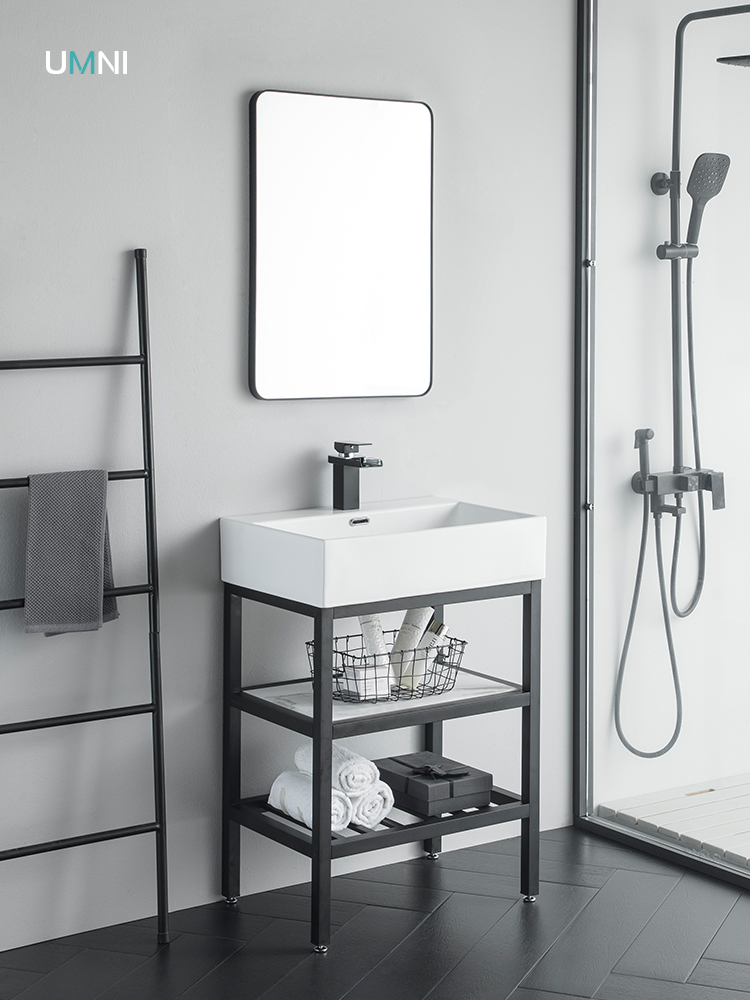 Ceramic Top Basin Simple Integrated Suspended Sink Balcony Wall-Mounted Large Single Basin Vanity Wall-Hanging Face Basin