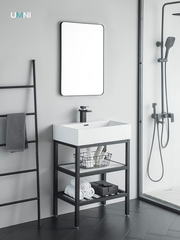 Ceramic Top Basin Simple Integrated Suspended Sink Balcony Wall-Mounted Large Single Basin Vanity Wall-Hanging Face Basin