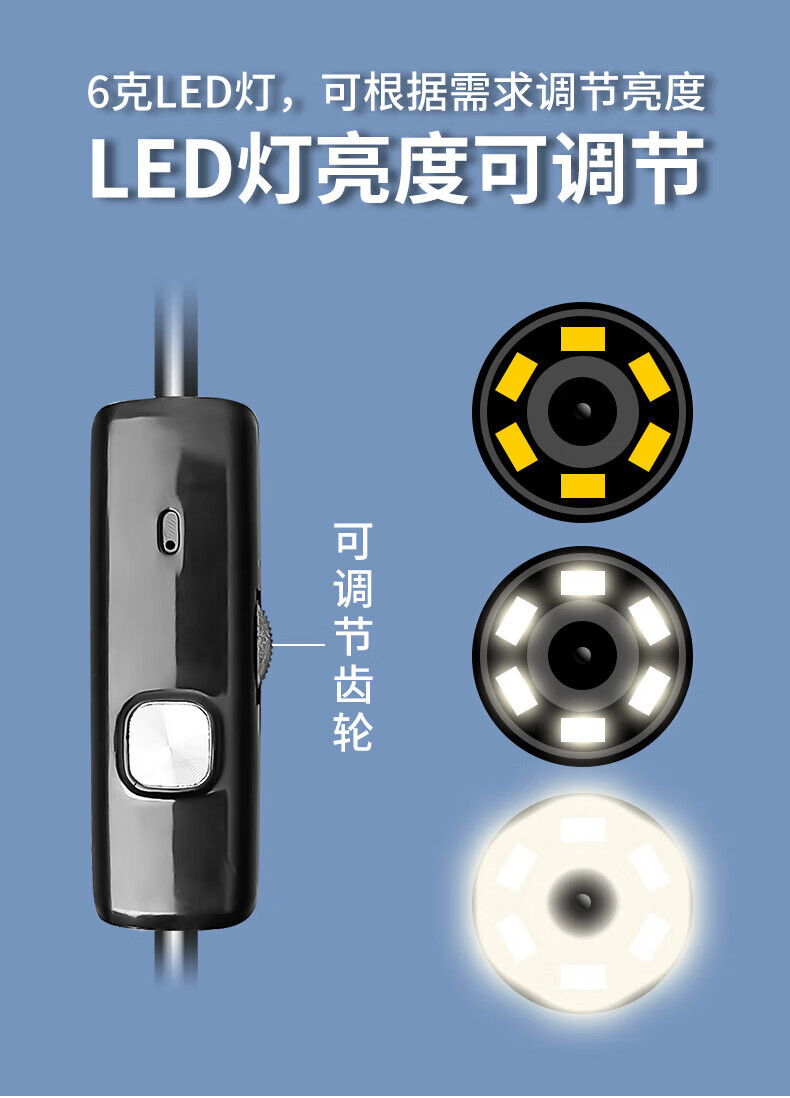 5.5mm 3-in-1 Mobile Phone Endoscope HD Camera Car Repair Pipeline Detection Industrial Inspection Probe
