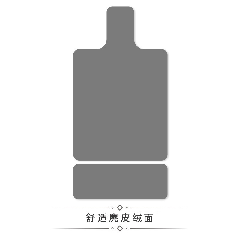 跨境麂皮绒纯色普拉提核心床垫麂皮绒印花橡胶健身防滑吸汗专用垫|undefined
