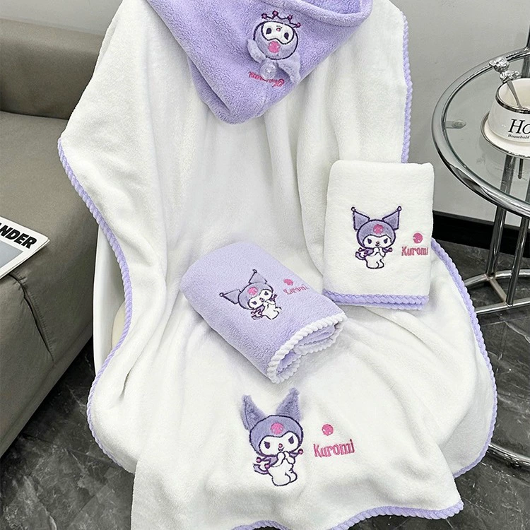 Sanrio мультфильм трехмерный Culomi коралловый бархатный полотенце полотенце мягкое впитывание воды Детское полотенце для взрослых