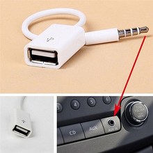 USB 2.0 Female To MP3 DC 3.5mm Male AUX Audio Plug Jack Con