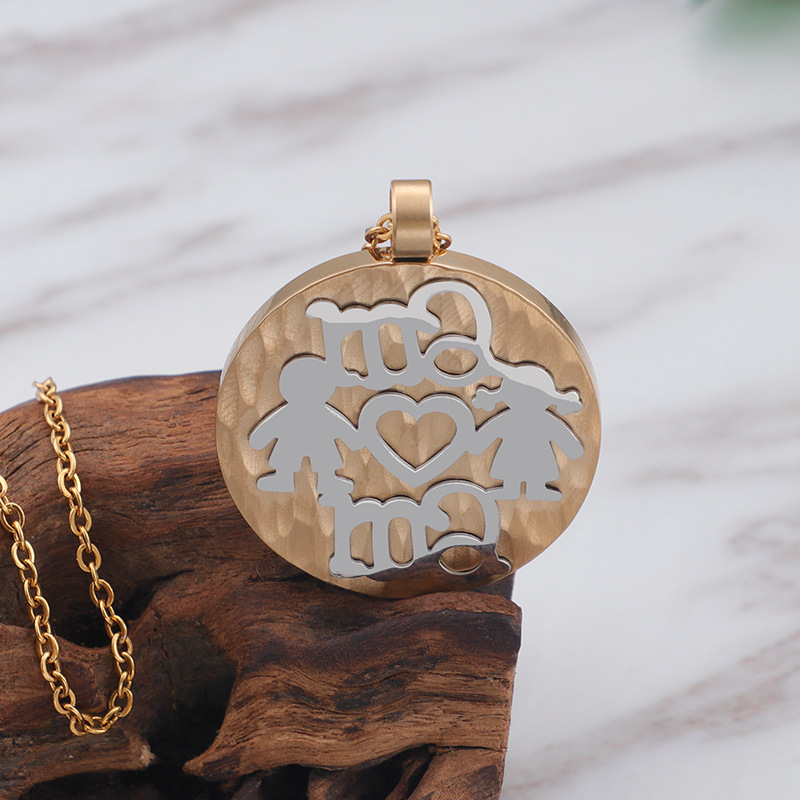 Fashion Letter Heart Shape Titanium Steel Inlay Rhinestones Earrings Necklace 1 Set