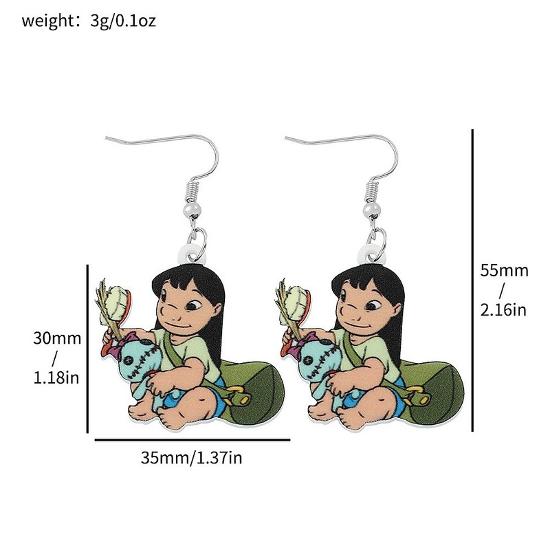 国境を越えたAmazonの売れ筋パーソナライズされたクリエイティブなアニメーション漫画のStitchオイルドリップ子供用イヤリングStitch|undefined