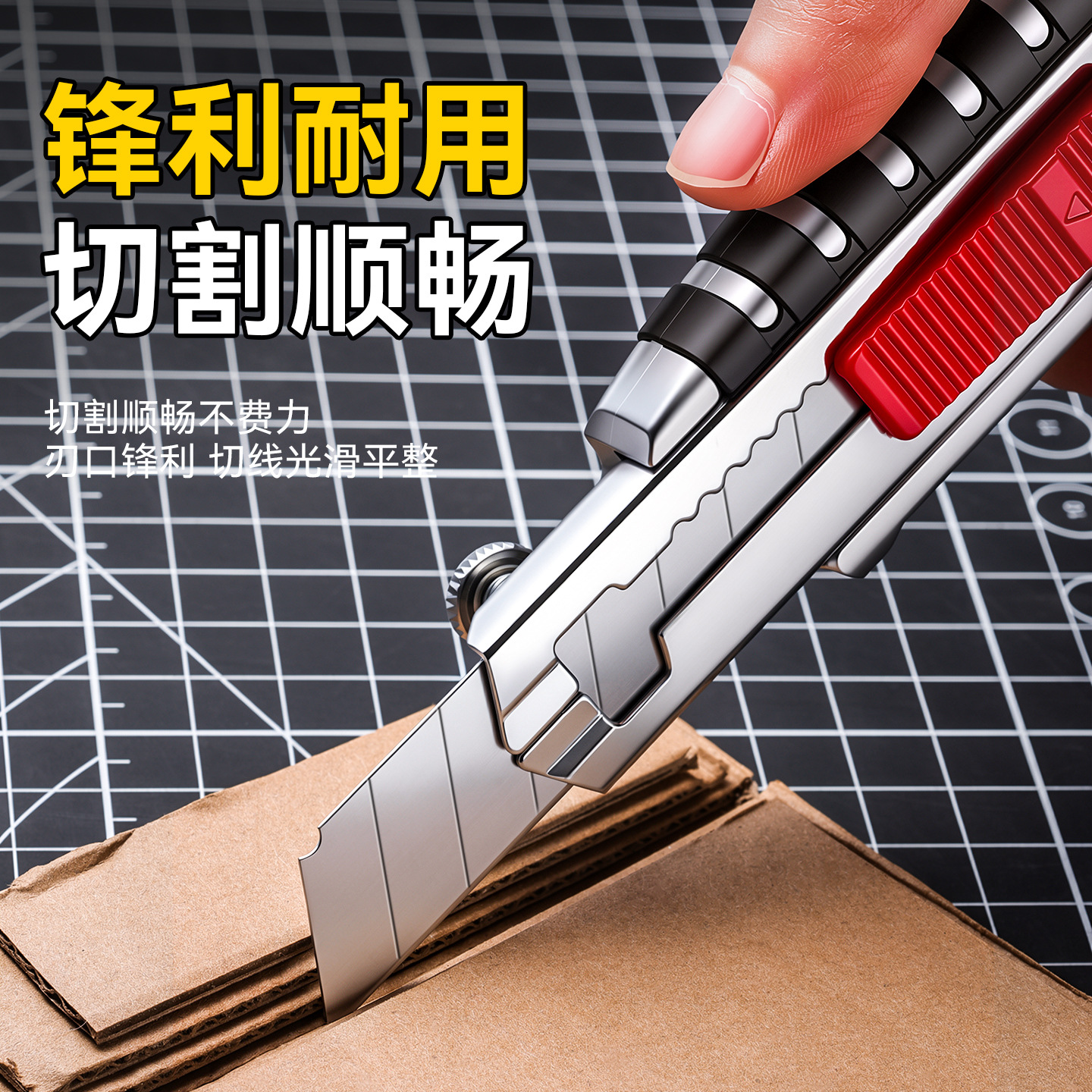 Cuchillo de arte portátil de grado industrial pequeño y grueso, cuchillo de arte portátil de acero de aleación de alta dureza de alto valor facial