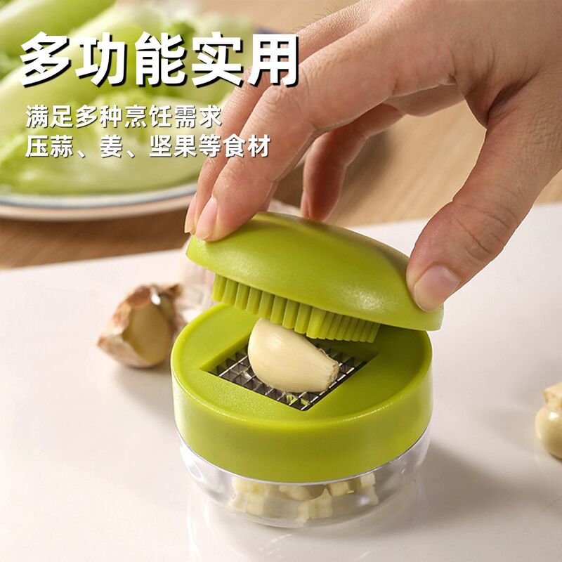 Cross-Border Mini Garlic Crusher Abs Household Push-Type Garlic Crusher Small Garlic Press Garlic Paste Artifact Ready for Sale