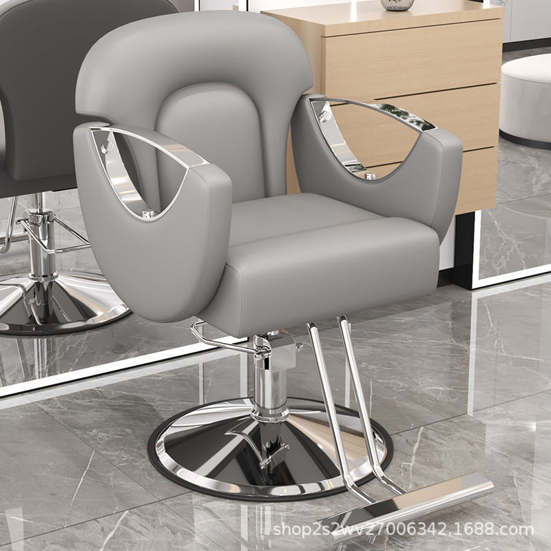 Sillas de barbería transfronterizas reclinables, sillas giratorias para salón de peluquería de alta gama, taburetes de corte de pelo, asiento de elevación y teñido