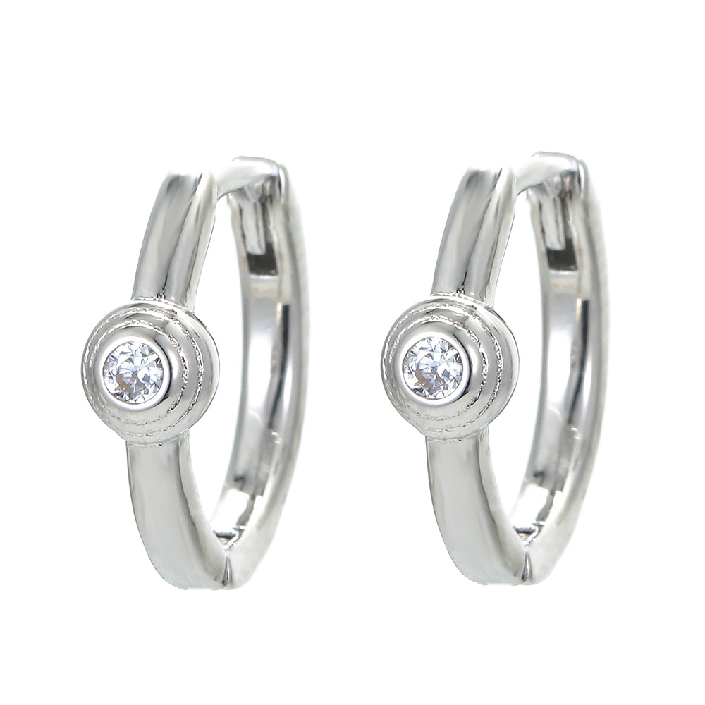 Geometric Pattern Unisex Gender Geometric Plating Metal Zircon Copper Earrings