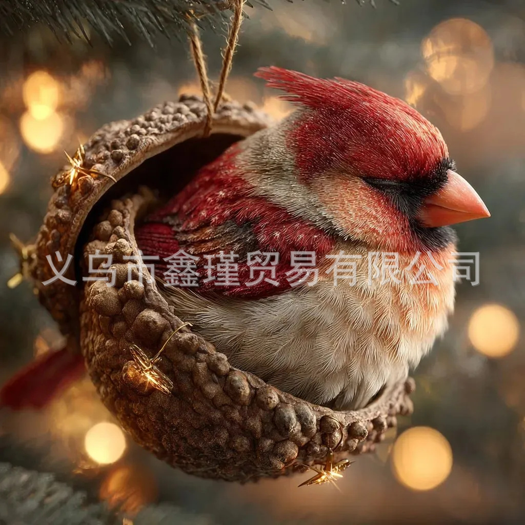 Explosiones transfronterizas mapache erizo decoraciones de árbol de Navidad búho decoraciones de Navidad colgantes planos acrílicos image 5