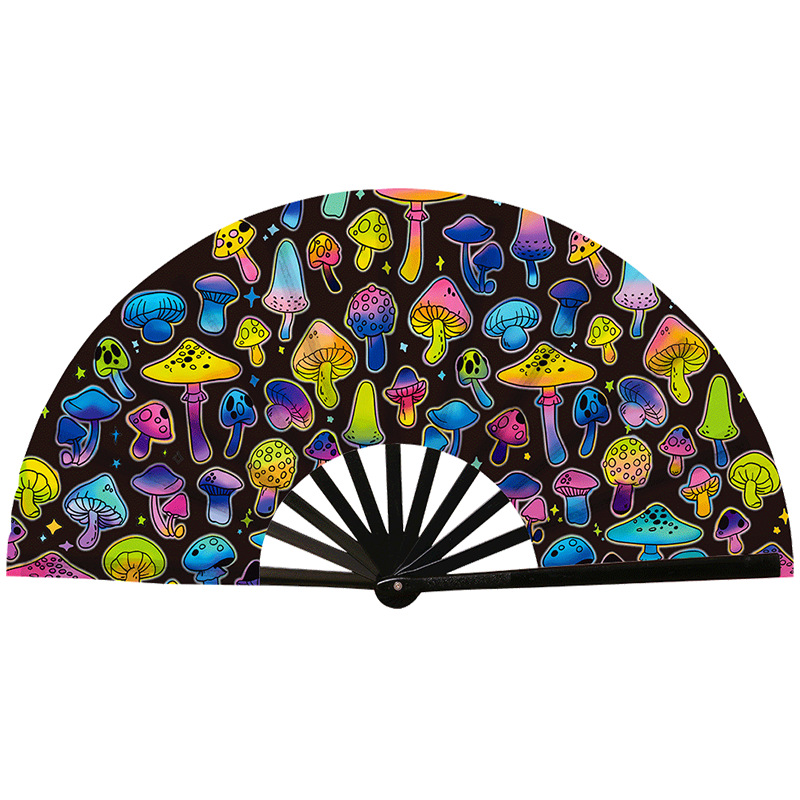 Abanico Plegable de Kung Fu de Plástico, Colorido, para Conciertos y Fiestas
