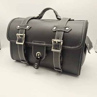 Electric motorcycle rear tail bag rear seat hanging bag storage bag battery car scooter retro Universal Shelf bag (Motorcycle Safety Supplies) - w1-black-bags-with-straps-at-the-bottom-of-the-bag-to-tie-the-arrival-rack-301520cm