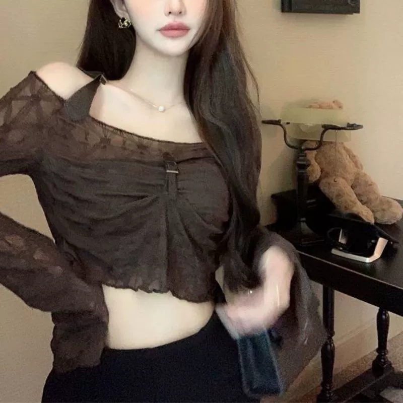 Summer thin short long-sleeve, open shoulders, sun protection