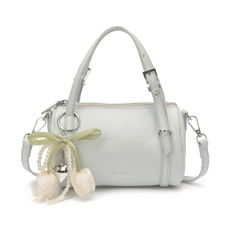Bolso coreano de Boston para mujeres 2026 nueva moda de verano de hombro mochila sensación diaria bolso de almohada de plata image 9