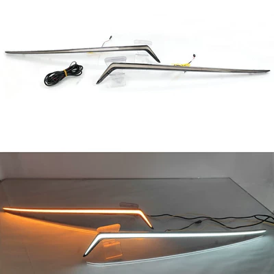 Suitable for 19-25 Models of Toyota Corolla Modified Led Flowing Grille Lights Daytime Running Lights Toyota Corolla (Gündüz işıqları) - two-color-led-streamer-net-through-light-strip-one-price