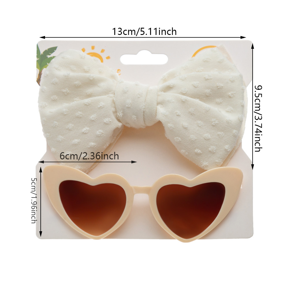 Fashion Heart Shape Solid Color Kids Sunglasses display picture 6