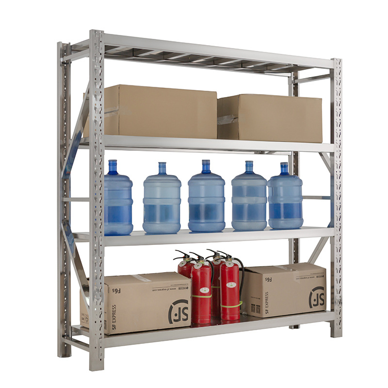 304 stainless steel storage shelves cold storage commercial storage racks warehouse multi-layer adjustable stainless steel heavy-duty shelves