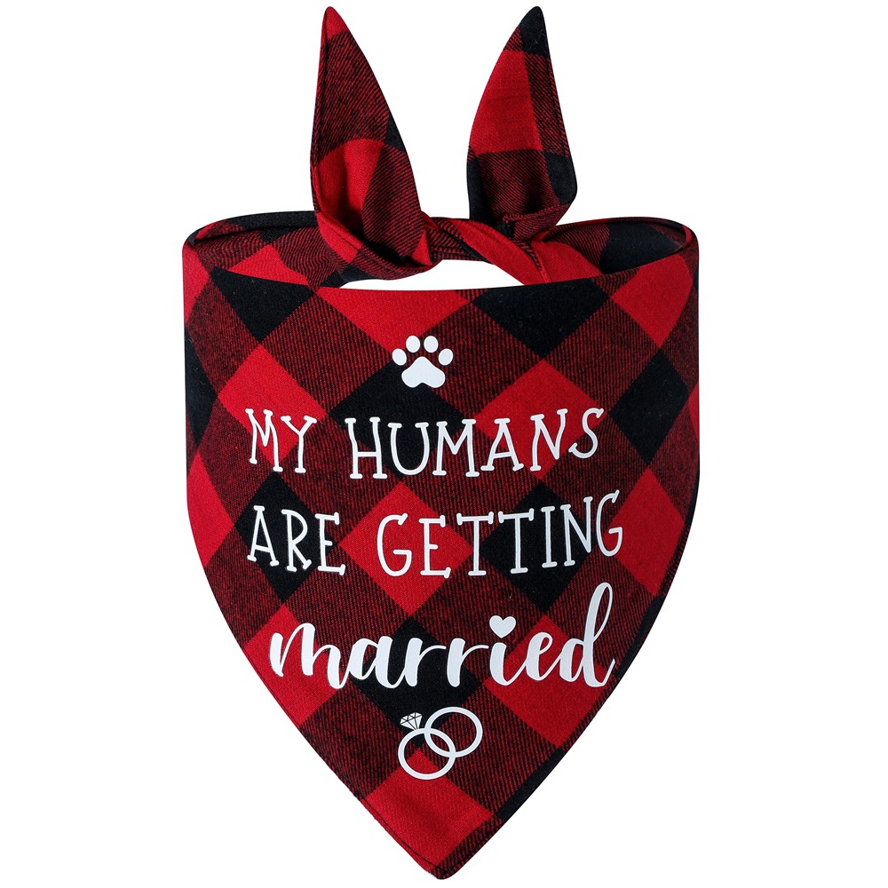 Fabricante en stock Toalla de triángulo transfronterizo para mascotas a cuadros bufanda para mascotas algodón perro Toalla de triángulo Toalla de saliva para mascotas