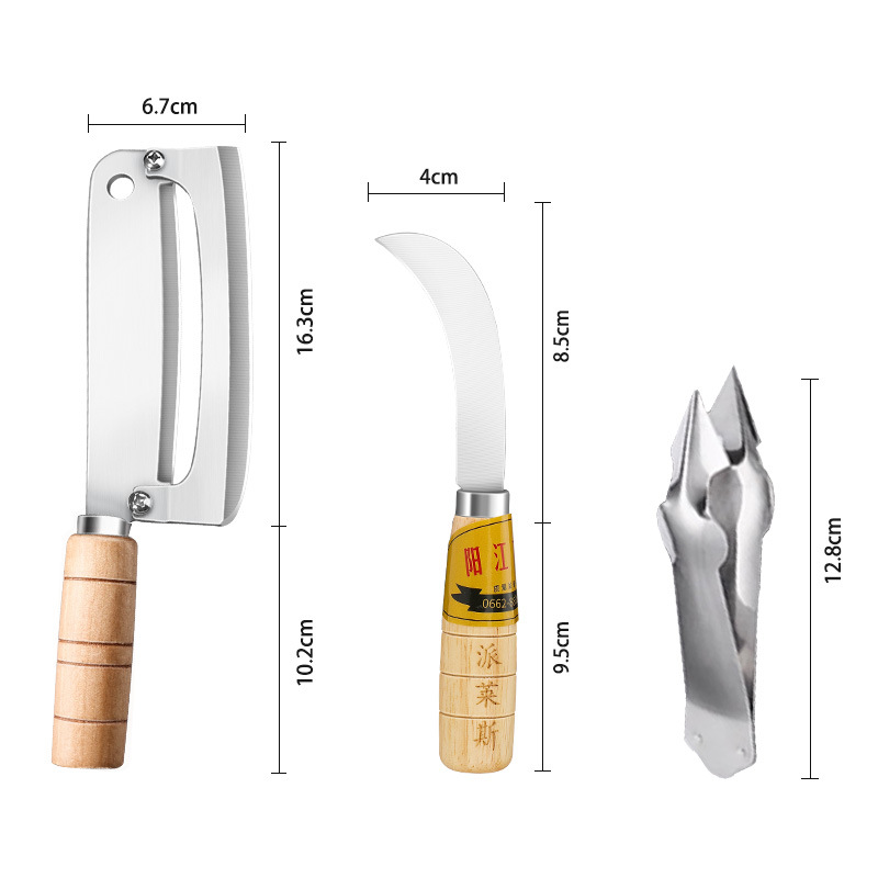 Cuchillo de piña regalos comerciales multifuncionales cuchillo de frutas de acero inoxidable 2 en 1 cuchillo de peeling cuchillo de caña de azúcar