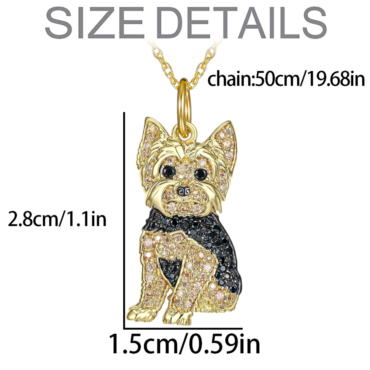1 Piece Quantity Casual, Daily Occasion Cute Dog Artificial Crystal Zinc Alloy Cable Chain Pendant Necklaces Wholesale