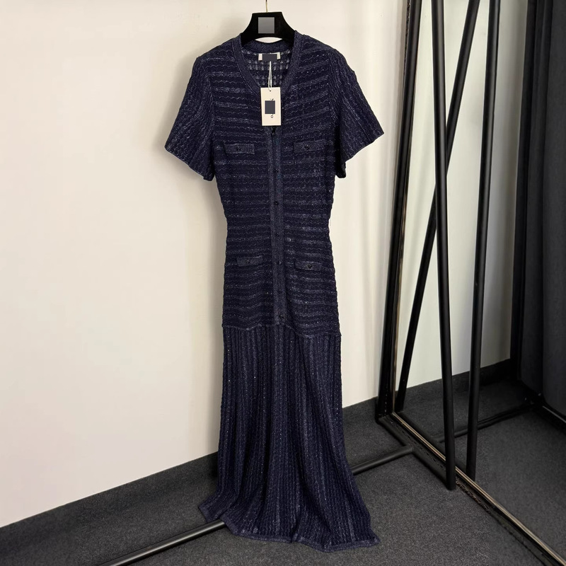 Nanyou High-End Foreign Trade New French-Style Elegant Shimmering Sequin Blended Rhinestone Slim Fit Short Sleeve Dress Long Dress Nanyou High-End Foreign Trade New French-Style Elegant Shimmering Sequin Blended Rhinestone Slim Fit Short Sleeve Dress Long Dress