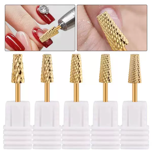 Cross-border new nail tungsten steel grinding head tungsten steel tapered electric grinding drill bit polishing nail removal tool in stock