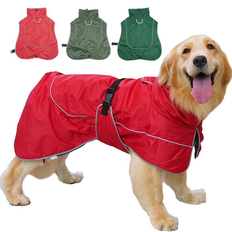 跨境宠物用品边牧金毛大型犬衣服冬季保暖宠物冲锋衣防水狗狗雨衣|undefined