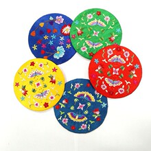 紫金湘绣刺绣茶杯垫  中国风复古功夫茶杯垫创意刺绣杯垫特色礼品