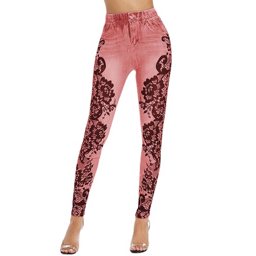 New European and American Style Women's Printed Trousers – Casual Sports Yoga Pants CM2525