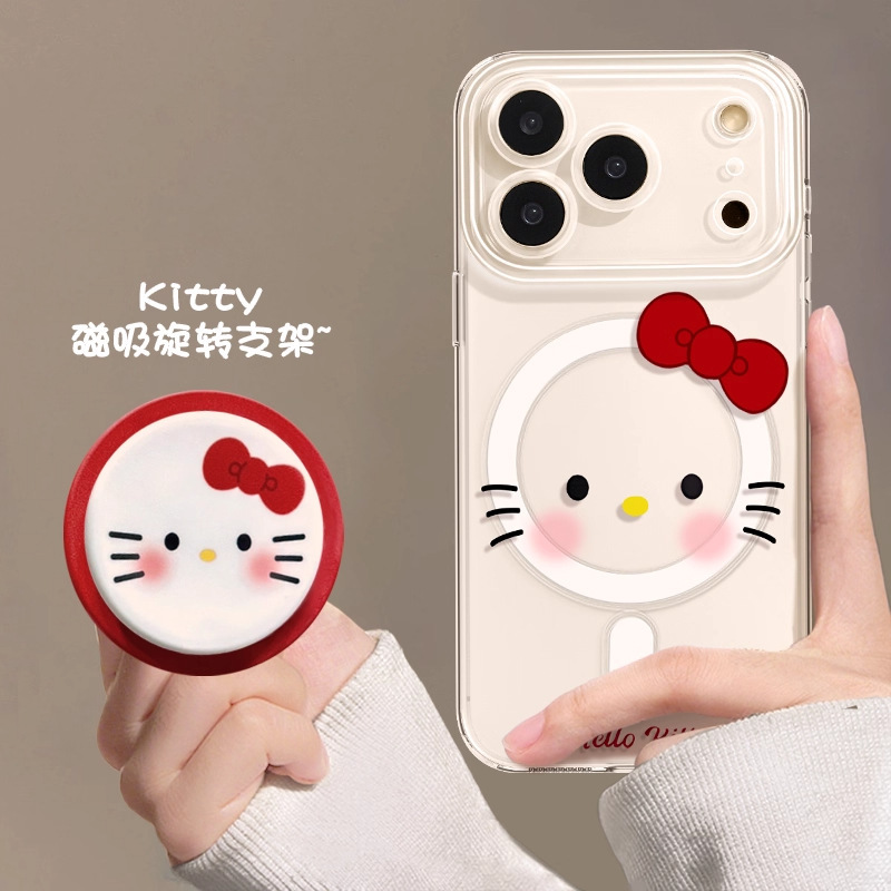 苹果iPhone17promax手机壳kitty支架17pro磁吸透明air高级17软壳|undefined