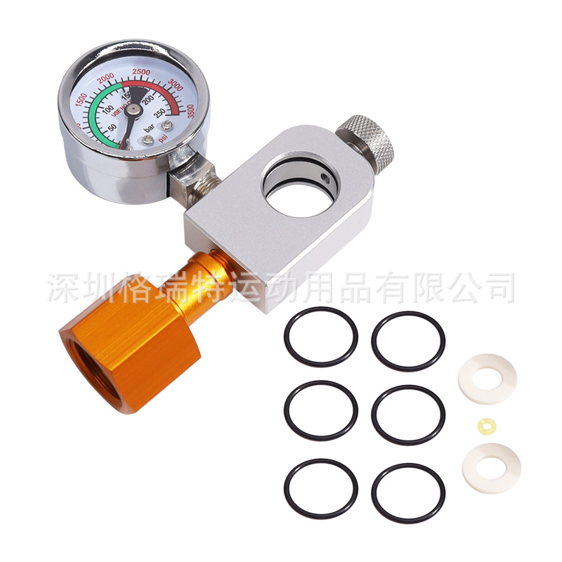 新款CGA320/W21.8快扣充气阀带压力表DUO/TERRA/ART苏打水机适用