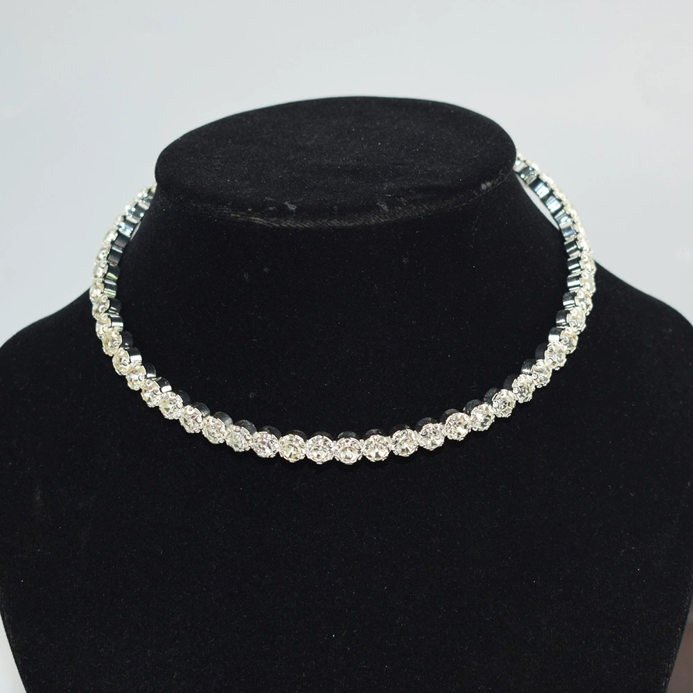 Колье невесты Tecan Diamond с выпуклыми 3 ряда, для женщин, украшение для подиума XL-2031