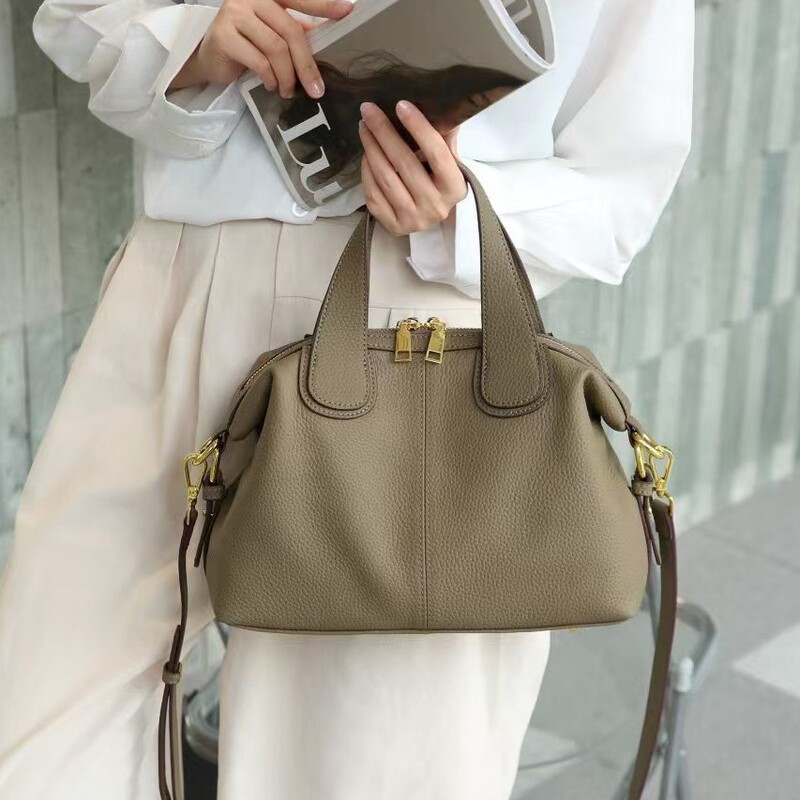 Genuine Leather Handbag, High-End Commuter Crossbody Bag, Shoulder Bag, Large Capacity, High-End First-Layer Cowhide Women's Bag Wholesale