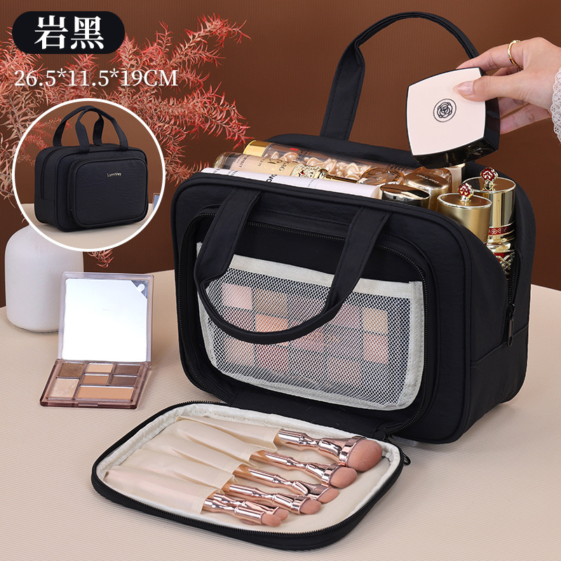 Nuevos productos transfronterizos, bolsas de maquillaje multicapa, bolsas de maquillaje portátiles de gran capacidad, bolsas de maquillaje portátiles de alta calidad.