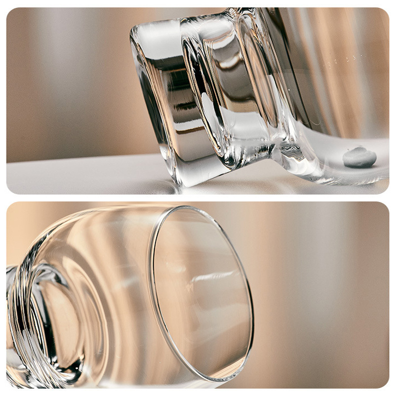 Taza de cóctel estilo ins simple, taza de café para el vientre grande, diseño de nicho, taza de jugo de leche, taza de bebida fría, taza de vino de vidrio