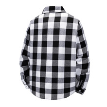 亚马逊爆款男式秋季长袖衬衫跨境外贸大码男款美式街头格子长袖衬