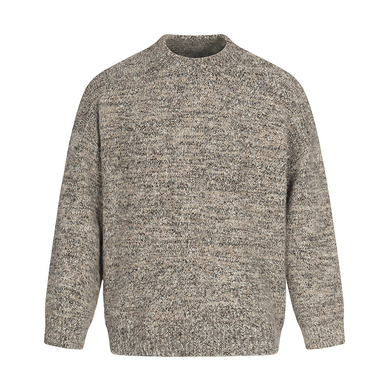 Nanxia Disguise New American Japanese Retro Lazy Style Sweater Men's Five-Color Alpaca Round Neck Pullover Sweater