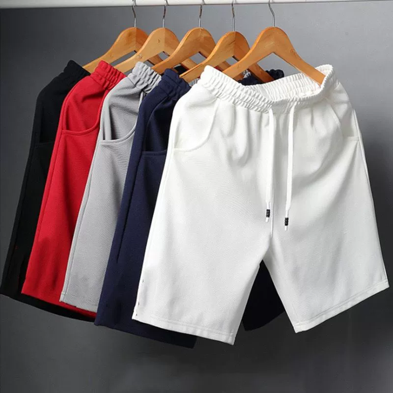 Breathable silk summer thin trousers, quick dry beach shorts, oversize