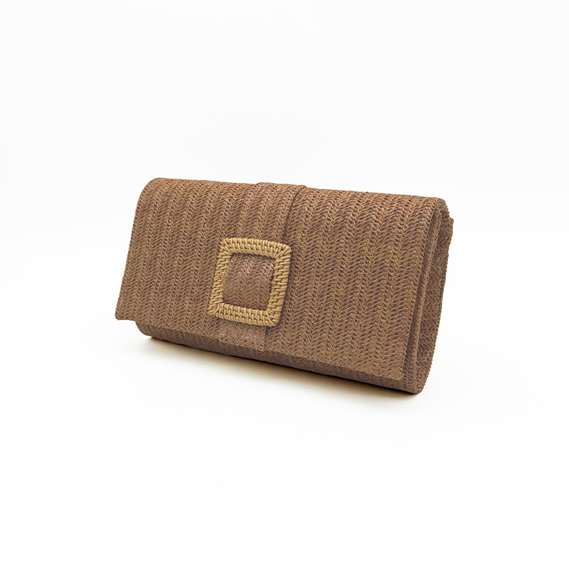 PVC Color Sólido Tejido Cuadrado Bolsos De Noche display picture 12