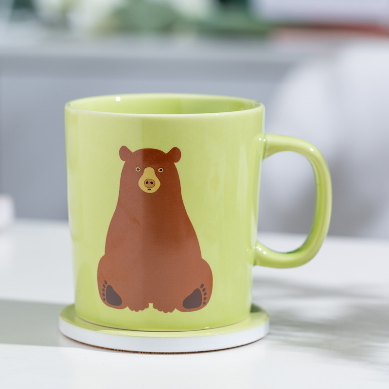 Creativa original de dibujos animados cerámica taza cojín de taza de agua cojín de comedor con patrón de impresión publicitaria LOGO regalos