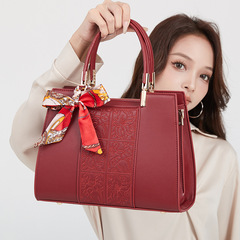 Chinese-style retro women's handbag 2023 new design large capacity mother bag gift high-end wedding bride bag