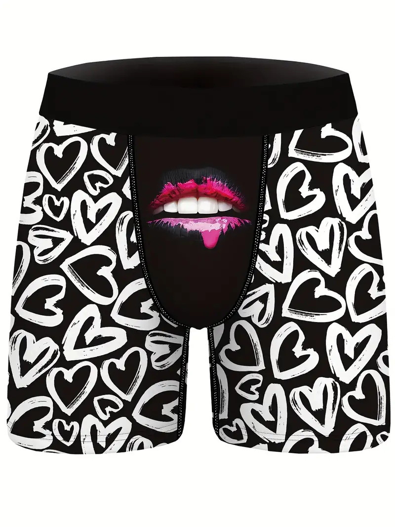 Personalidad divertidos labios sexy estación independiente transfronteriza impresión digital 3D pantalones cortos de playa deportivos de moda para hombres MP01