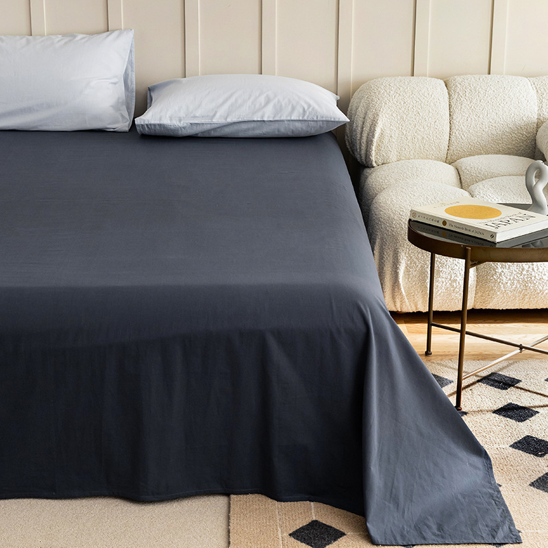 Simplicidad| 60 sábanas de algodón lavado con agua de algodón una sola pieza de algodón doble una sola colcha de almohada de tres piezas de ropa de cama image 10