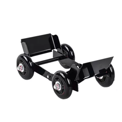 Self-help tool for flat tires Təkər hərəkət platforması - black-gold-steel-4-wheels