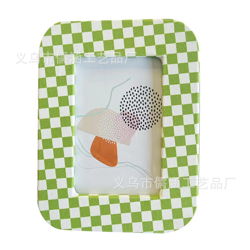 Cross-Border Checkered Edge Photo Frame, Simple and Creative Rectangular Square Desktop Ornament, Modern Minimalist Picture Frame Cross-Border Checkered Edge Photo Frame, Simple and Creative Rectangular Square Desktop Ornament, Modern Minimalist Picture Frame